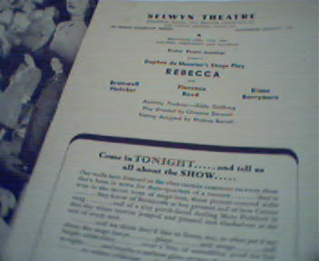 Chicago Stagebill-Rebecca Diana Barrymore!