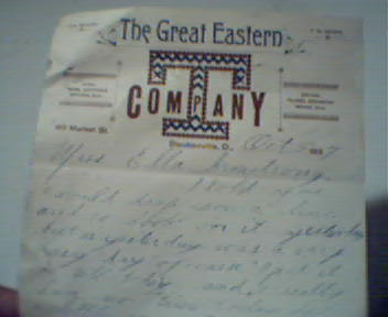 Letterhead from the Great Eastern Company