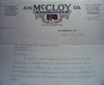 A.W. McCloy Company! Color Ill. of Desk!