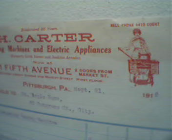 H.Carter Sewing Machines-Ill. of Woman Sewi