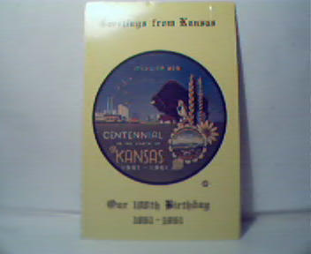 Official Kansas Centennial Seal! 1861-1961!