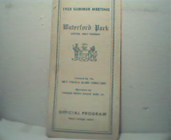 Program from Waterford Park 1955 Summer Meet