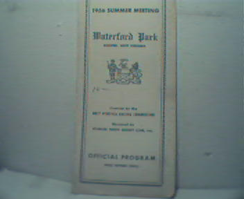 Program from Waterford Park 1956 Summer!