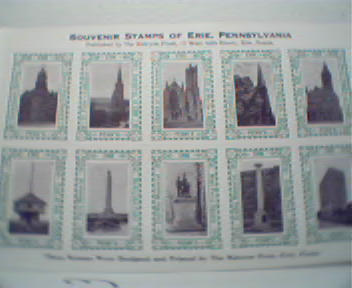 Souvenir Poster Stamps of Erie Pennsylvania!