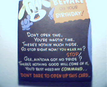 Trick Barker Birthday Card from  1940's!