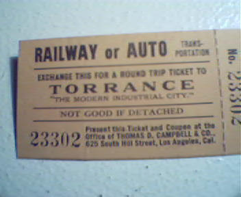 Exchange for Round Trip Ticket to Torrance