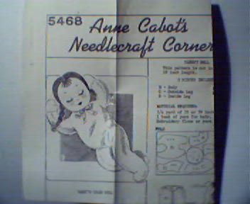 Anne Cabots Needlecraft  Pattern  No.5468