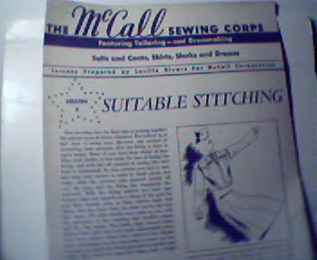 McCalls Sewing Corps Lesson4 Suitable Stitch