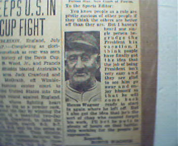Photo and Article by Honus Wagner!