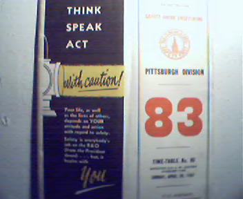 Baltimore and Ohio Timetable No. 83 c1961!