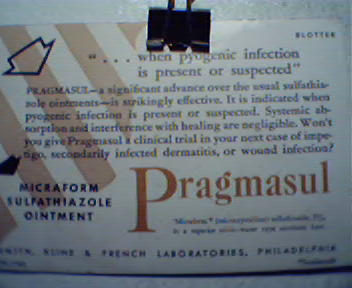 Pragmasul Blotter from Smith Kline French!