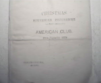 Christmas Souvenir Programme US Club,Burma!