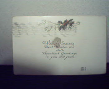 Victorian Era Christmas Card from 1918, Used &Pstmrkd