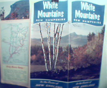 White Moutains of New Hampshire Tourist Info-1960s!