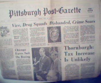 Pittsburgh Post Gzte8/19/79 David Berkowitz,Pirates Win
