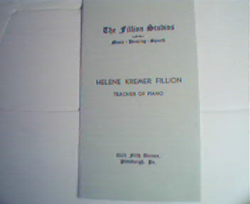 Helene K Fillion-Piano Teacher- Fillion Studios-1930s