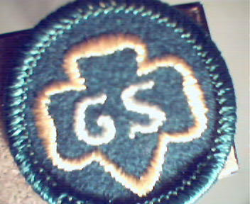 Green Patch with GS inside a Girl Scout Chevron!