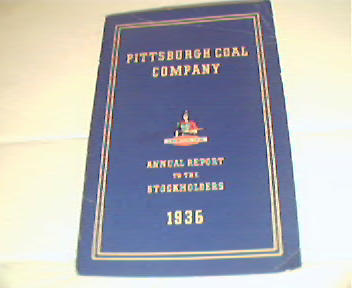 Pittsburgh Coal Company Stock Report 1936!