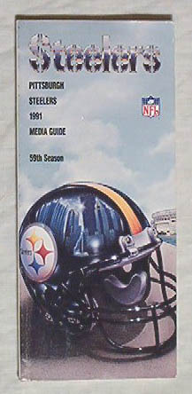 PITTSBURGH STEELERS! 1991 Media Guide NFL