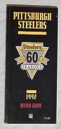 PITTSBURGH STEELERS 92 Media Guide 60th Anniv