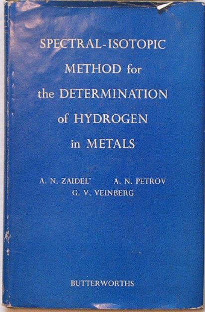 Spectral-Isotopic Determination-Hydrogen in Metals,1961 (click to enlarge)