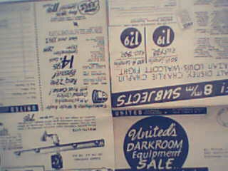 United Darkroom Brochure Mailed Circular from 1949!
