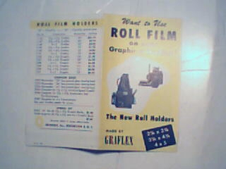Graphic and Graflex Camera Roll Film Brochure c1930s!