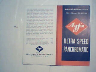 Agfa Ultra Speed Panchromatic Film Brochure c1930s!