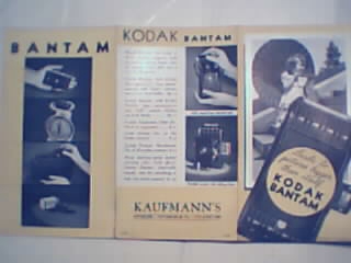 Kodak Bantam  Camera  Brochure c1936!