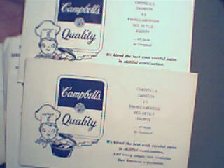 Campbell's Soup Coin Saving Envelopes from 1940s!