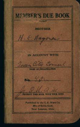 Members Dues  Book for  J.O.U.A.M.