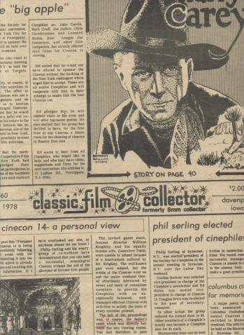 CLASSIC FILM COLLECTOR Cinema Mag #60 Fall 78