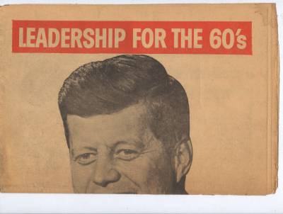 JFK KENNEDY FOR PRESIDENT AD, JOHNSON FOR VP!
