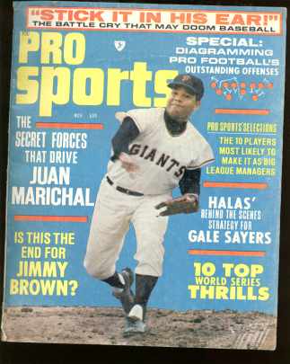 Pro Sports Mag Nov 1966 Jaun Marichal cover