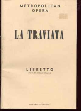 La Traviata Libretto 1957 Metropolitan Opera