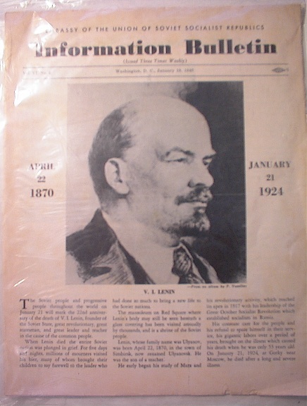 Information Bulletin,1/19/1946,V.I.Lenin (click to enlarge)