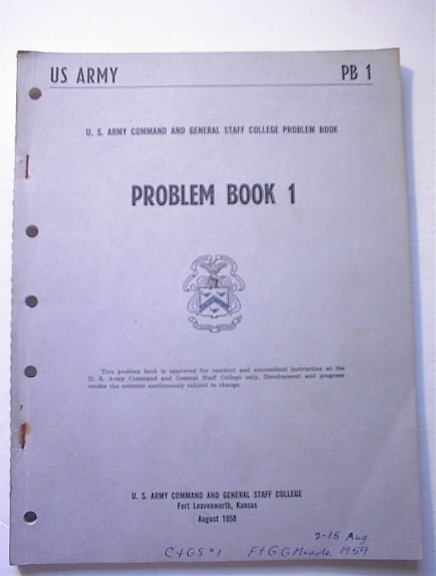 US Army College Problem Book 1,8/1958 (click to enlarge)