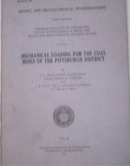 Mechanical Loading For Pittsburgh District Mines,1926