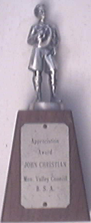 c1960 Appreciation Award Mon. Valley Council