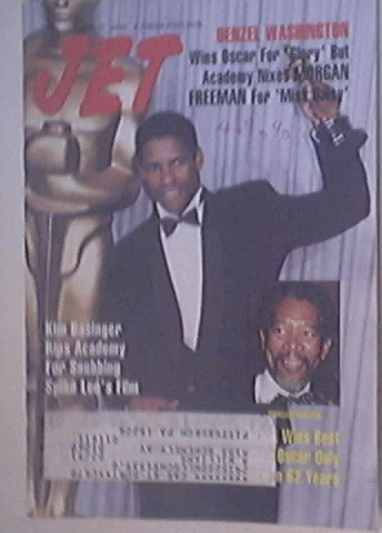 JET 4/16/1990 Denzel Washington Oscar cover