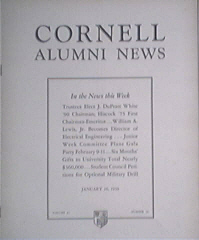 Cornell Alumni News 1/26/1939 Elected J. DuPratt White