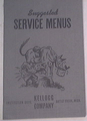 1941 Suggested Service Menus KELLOGG Company