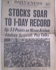 Daily News 8/17/1971 STOCKS SOAR  1-DAY RECORD