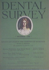 Dental Survey 12/1933 Chemistry Of Nutrition