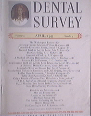 Dental Survey 4/1947 Thrombin-Tyrothricin Cones