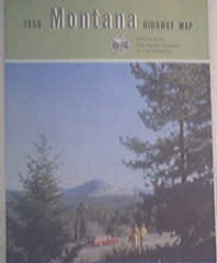 1958 MONTANA Highway Map in Color with Photos