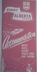 1950's ALBERTA Canada Tourist Accommodation Brochure