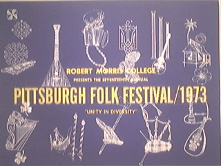 Robert Morris College 1973 Pittsburgh Folk Festial Pgrm