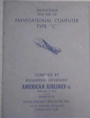 1945 Instructions for NAVIGATIONAL COMPUTER TYPE "C"