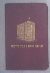 1919 Fayette Title & Trust Company Pocket Calender Book